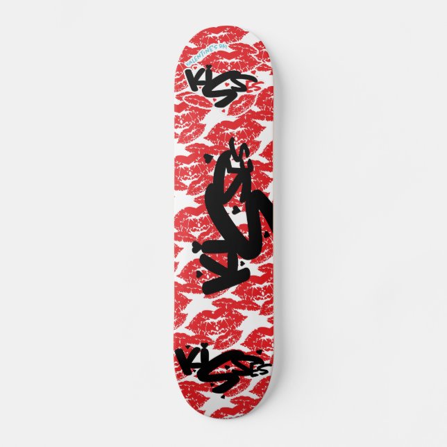 Skateboard SAN VALENTIN Jour KISS KISSES/BESO BESOS LABIOS CO (Recto)