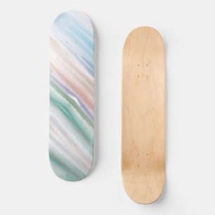 Skateboard Sandy Beach Ocean Waves Coucher de soleil Couleur