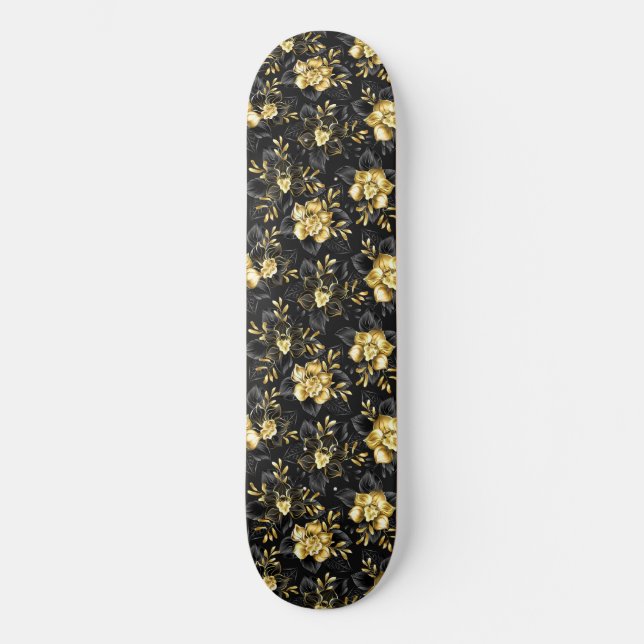 Skateboard Sans couture avec orchidées de bijoux (Recto)