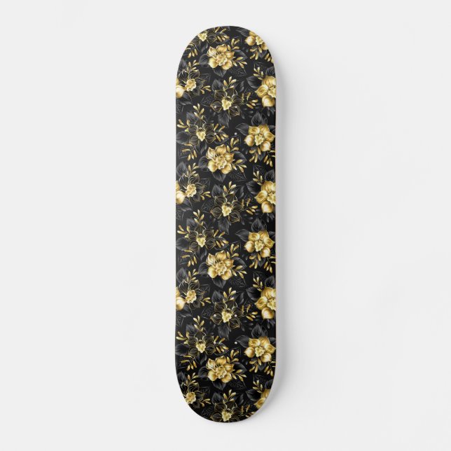 Skateboard Sans couture avec orchidées de bijoux (Recto)