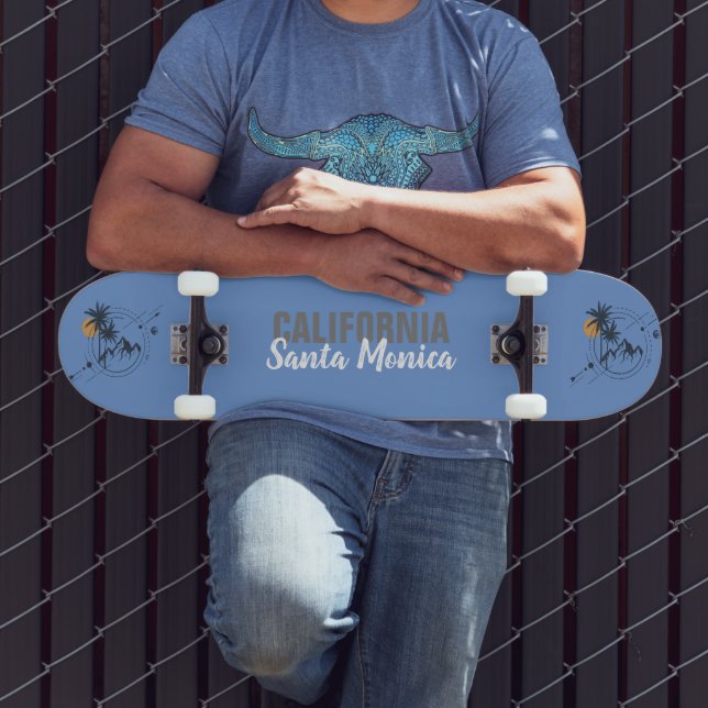 Skateboard Santa Monica Californie Geometric Palms (Extérieur 3)