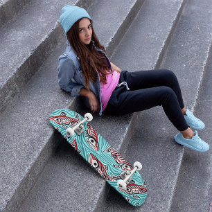 Skateboard Saumon Haida Art Spirit Pacific Northwest Native