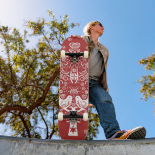 Skateboard Scandinave nordique Arbre de Noël Magie