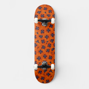Skateboard Scarlet Orange Poppy Motif sans joint