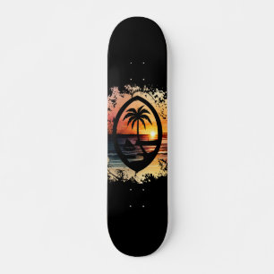 Skateboard Sceau Guam Sunset
