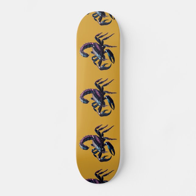 Skateboard Scorpion noir venimeux (Recto)