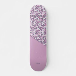 Skateboard Semi camouflage double gris et rose