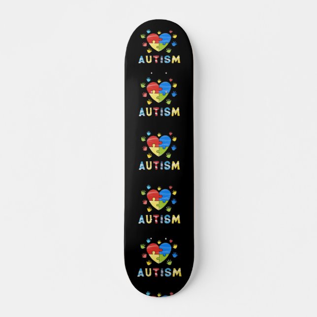 Skateboard Sensibilisation sur l'autisme (Devant)