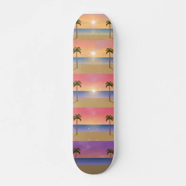 Skateboard Séquence de coucher de soleil sur la plage : Skate (Devant)