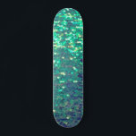 Skateboard Séquence simulée bleue turquoise<br><div class="desc">skateboard de faux séquençage</div>