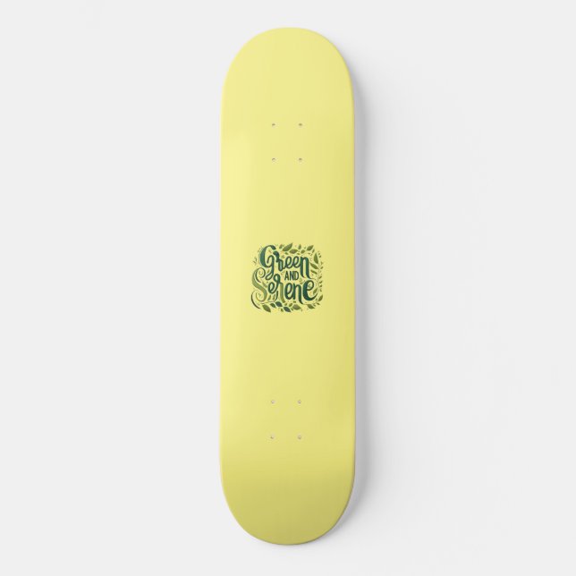 Skateboard Serène verte (Recto)