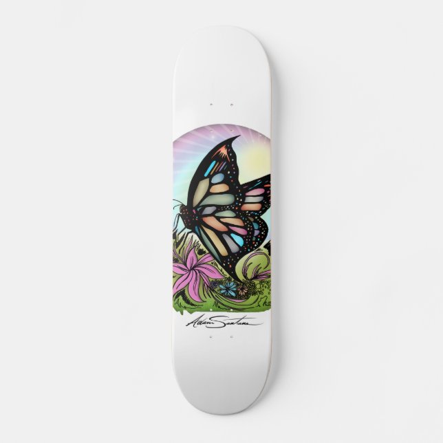 Skateboard Sérénité des papillons (Recto)