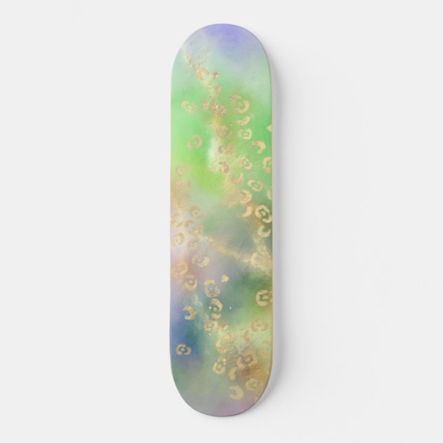 Skateboard Série de design peinture léopard 4  (Recto)