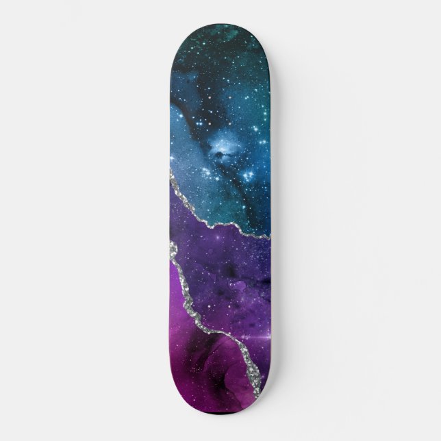 Skateboard Série Galaxie Agate Design 23  (Recto)
