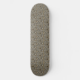 Skateboard Serpent Abstrait rayé amusant dans les tons neutre