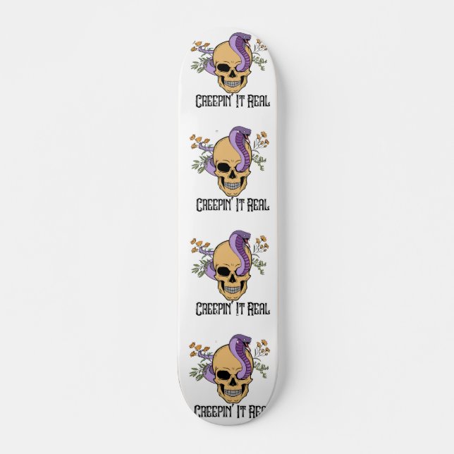 Skateboard Serpent crâne déplaisant - Amateurs d'Halloween (Devant)