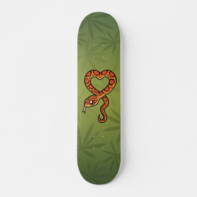 Skateboard Serpent de dessin animé (Devant)