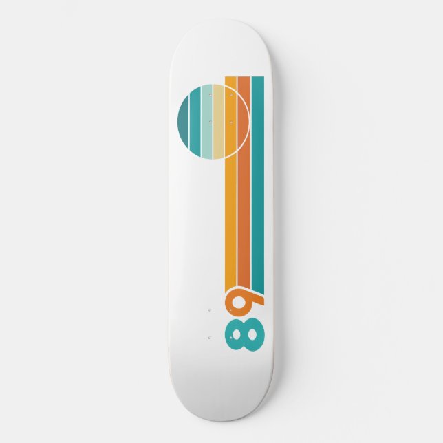 Skateboard Serviette de plage Retro Sunset 89 (Recto)