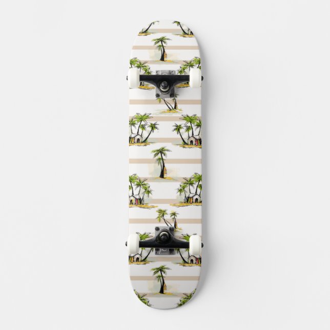 Skateboard Shack tropical et paumes (Recto)