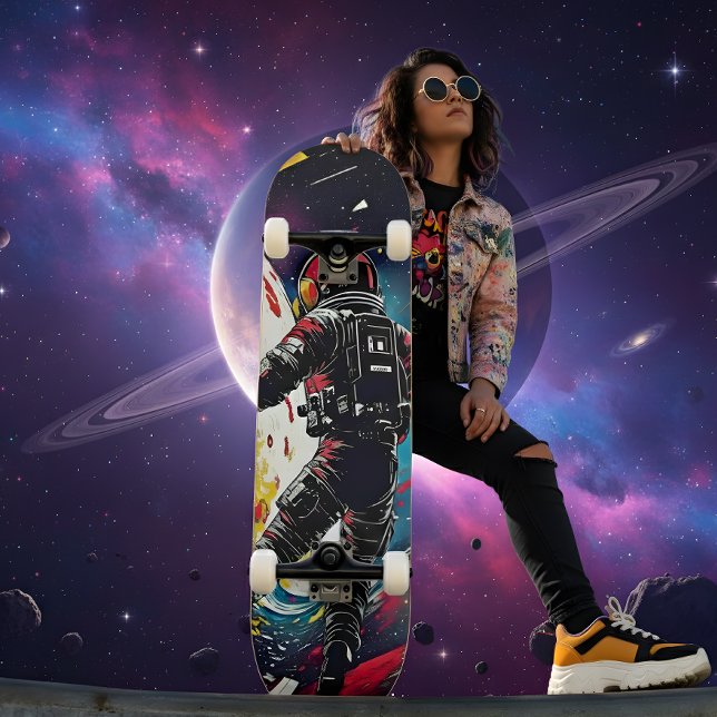 Skateboard Shattered Reality - Astronaute Cosmic Cruiser (Créateur téléchargé)
