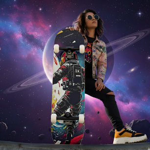 Skateboard Shattered Reality - Planche à roulettes d'astronau