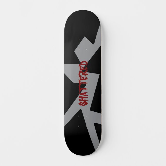 Skateboard shattered skate deck (Recto)