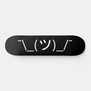 Skateboard Shrug Emoticon ¯\_(ツ)_/¯ Japanese Kaomoji