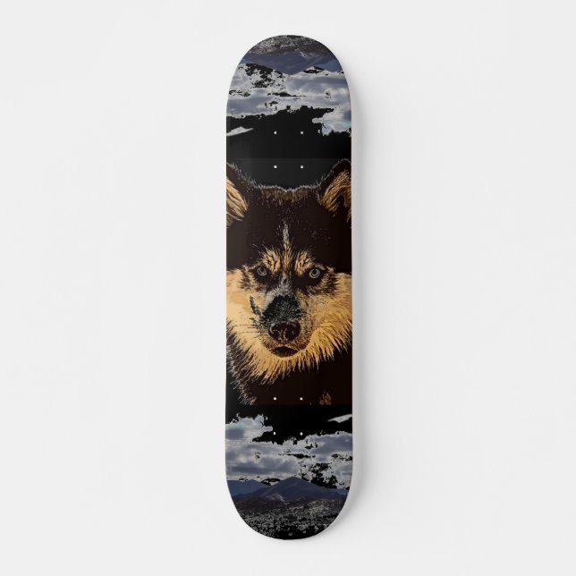 Skateboard Sibérien Husky (Devant)