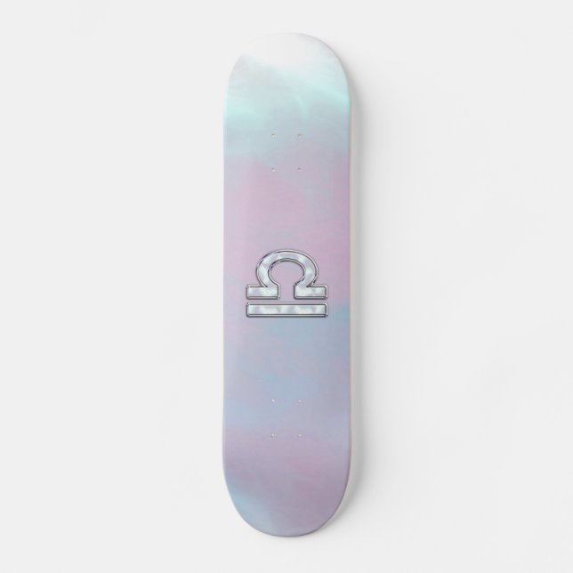Skateboard Signe du zodiaque Balance moderne de style nacre (Recto)