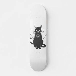 Skateboard Silhouette de chat magique - Choisir la couleur de