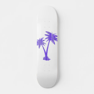 Skateboard Silhouette noire des palmiers tropicaux