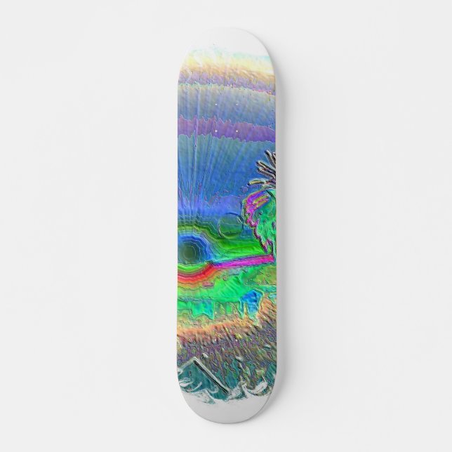 Skateboard Silverlake coucher de soleil Négatif Oval (Devant)