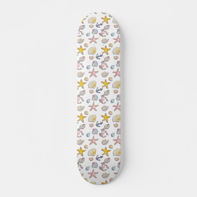 Skateboard Simple Conception de plage mignonne  (Devant)