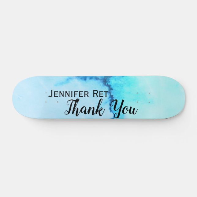 Skateboard simple minimum calligraphy thank you add nam (Horz)