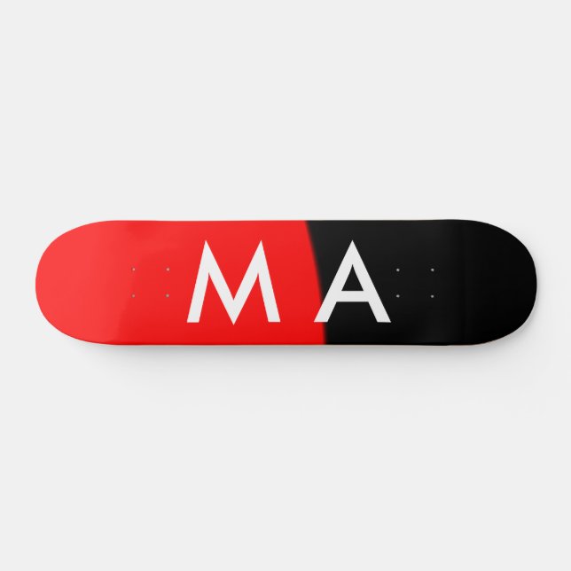 Skateboard Simple monogramme ajouter votre nom lettre man min (Horz)