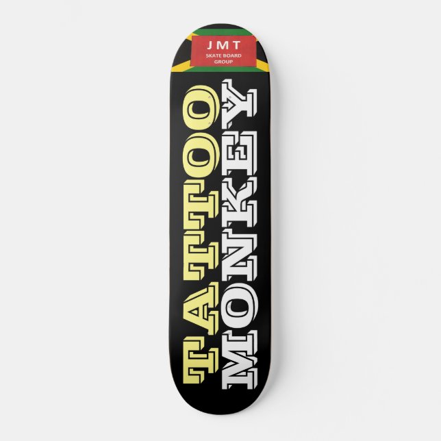 Skateboard Singe tatoué Planche à roulettes (Recto)