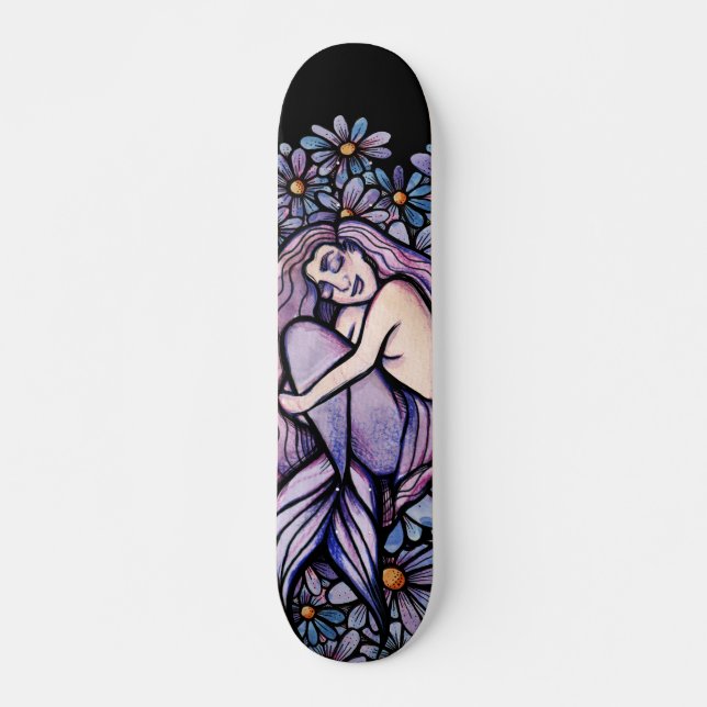 Skateboard Sirène Dormir des marais pourpres (Devant)
