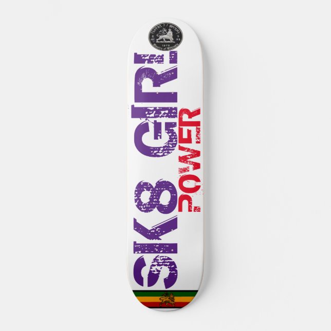 Skateboard SK8 Patinage POUVOIR POUR FILLES (Recto)