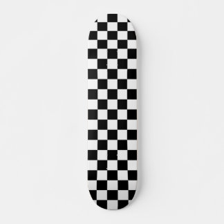 Skateboard Skate À damiers noir et blanc
