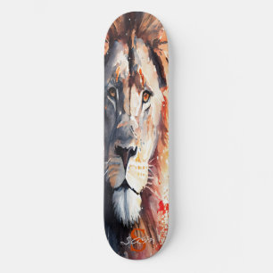 Skateboard skate aquarelle Lion King