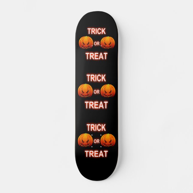 Skateboard Skate Board Trick Or Treat Pumpkins (Recto)