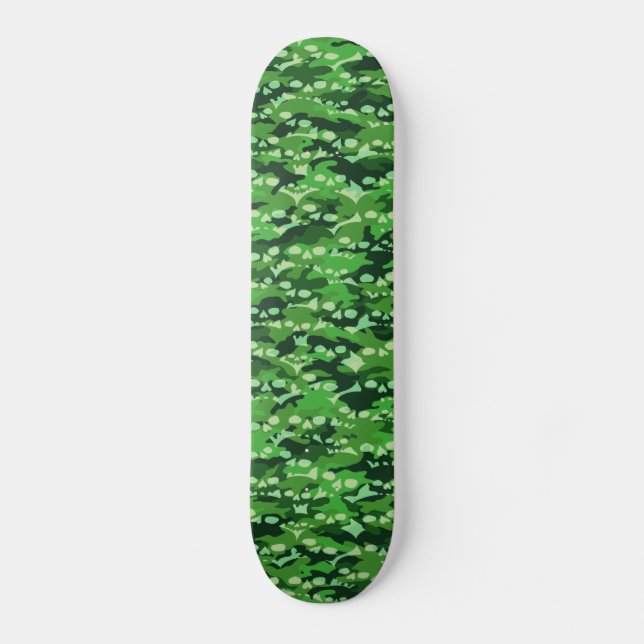 Skateboard Skate Camo crâne vert (Recto)
