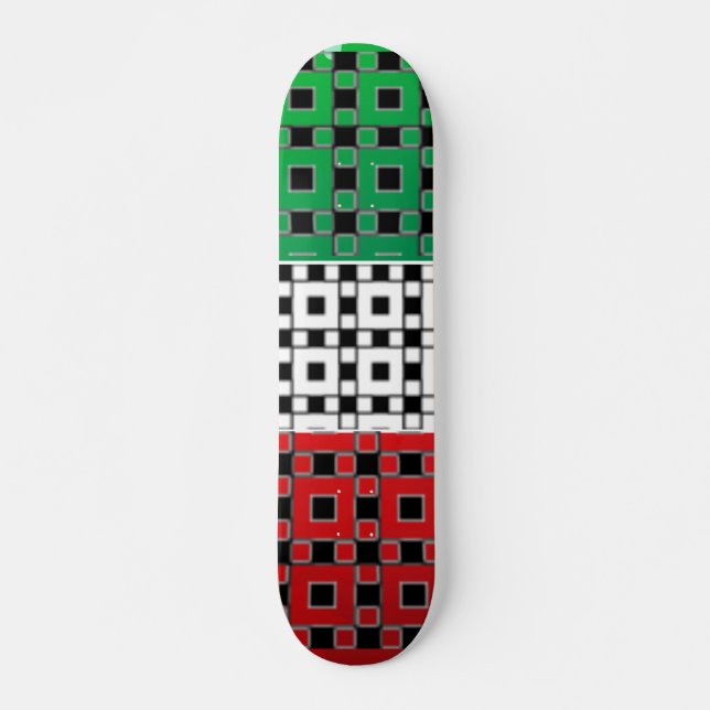 Skateboard Skate Carré motif (Devant)