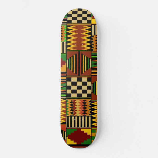 Skateboard Skate de conception Kente en Afrique (Recto)