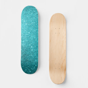 Skateboard Skate de Parties scintillant turquoise
