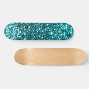Skateboard Skate de Parties scintillant turquoise