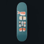 Skateboard Skate de sushi japonais<br><div class="desc">Le Sushi,  le nigiri et le maki roulent de délicieux plats d'art pour ceux qui aiment manger de la cuisine japonaise.</div>