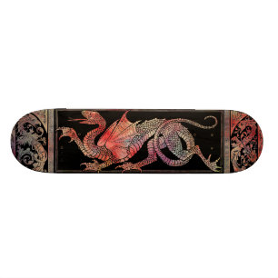 Skateboard Skate Dragon en marbre rose