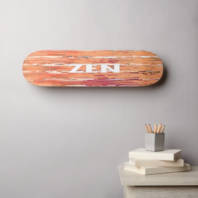 Skateboard Skate en roseaux blancs Zen (Art mural (Horz))