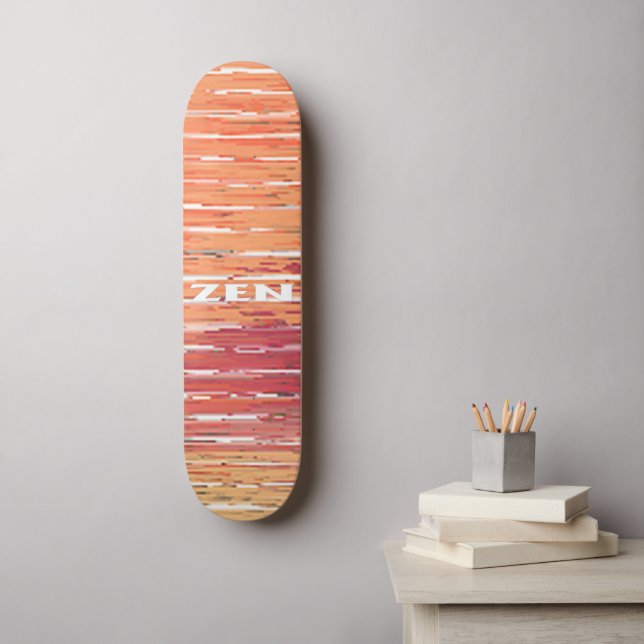 Skateboard Skate en roseaux blancs Zen (Art mural)